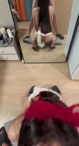 镜子前情趣装！操起来超级舒服